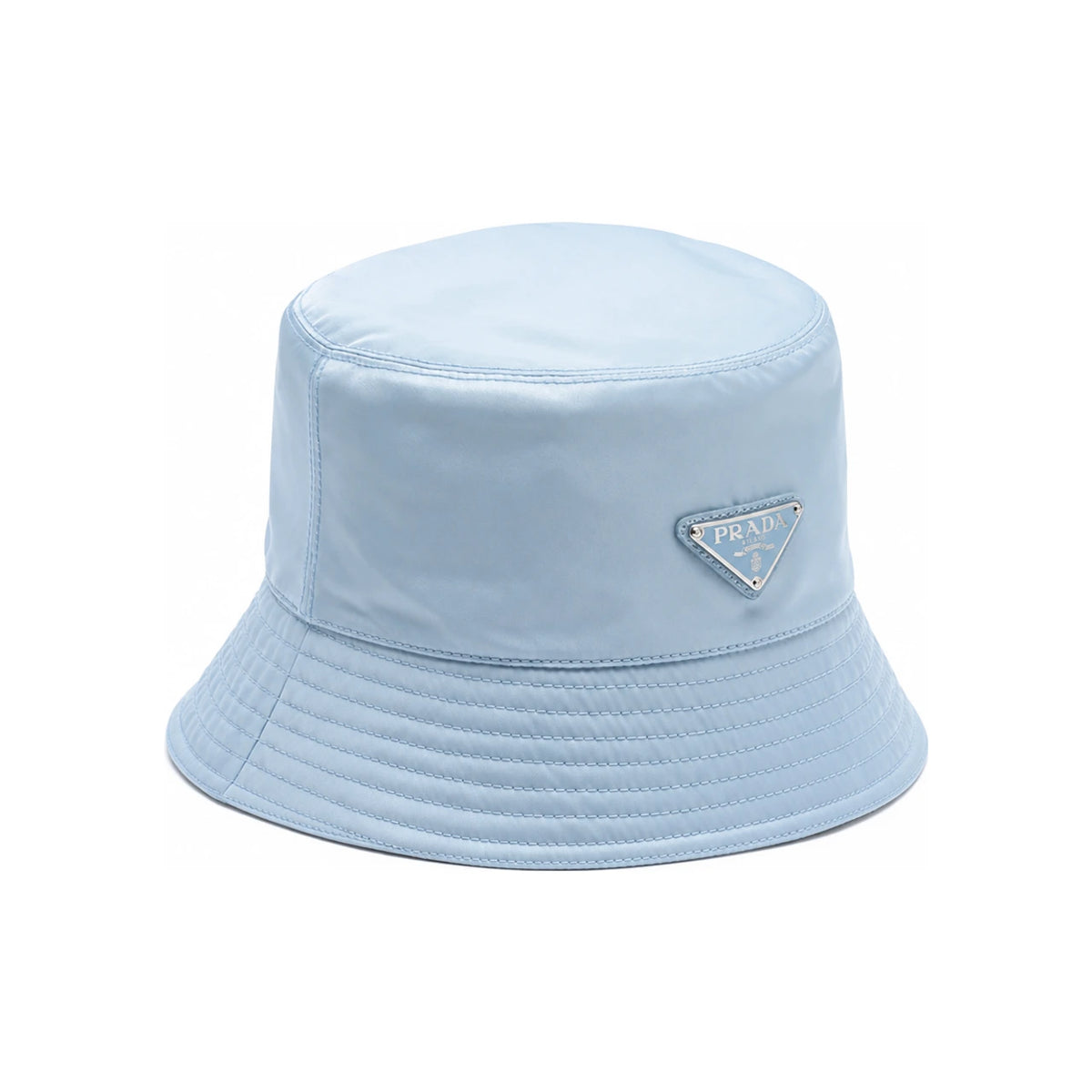 PRADA Re-Nylon Triangle Logo Bucket Hat for Women Navy