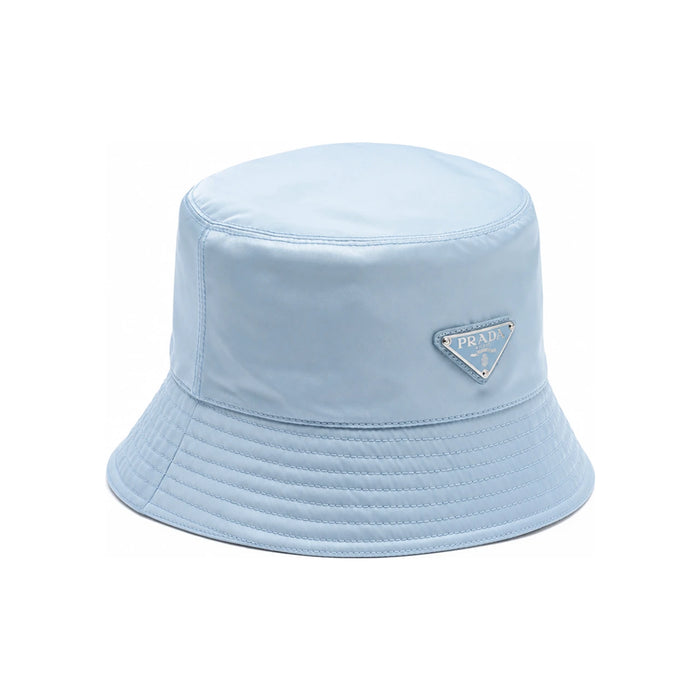 PRADA Re-Nylon Triangle Logo Bucket Hat for Women Navy