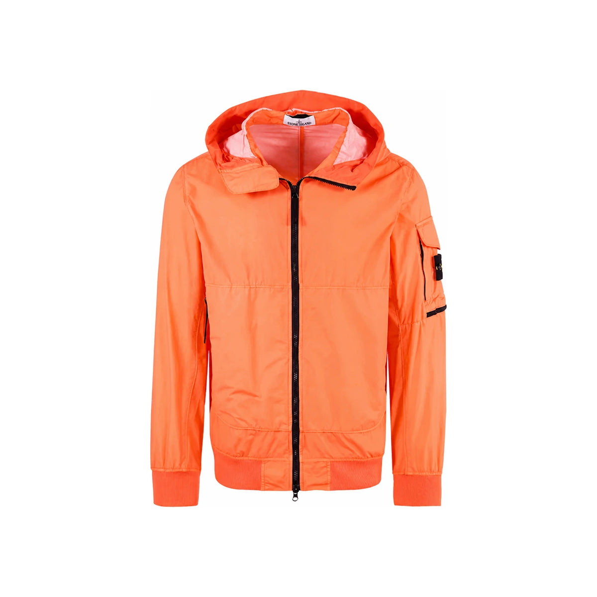 STONE ISLAND Green Cotton Zip Jacket