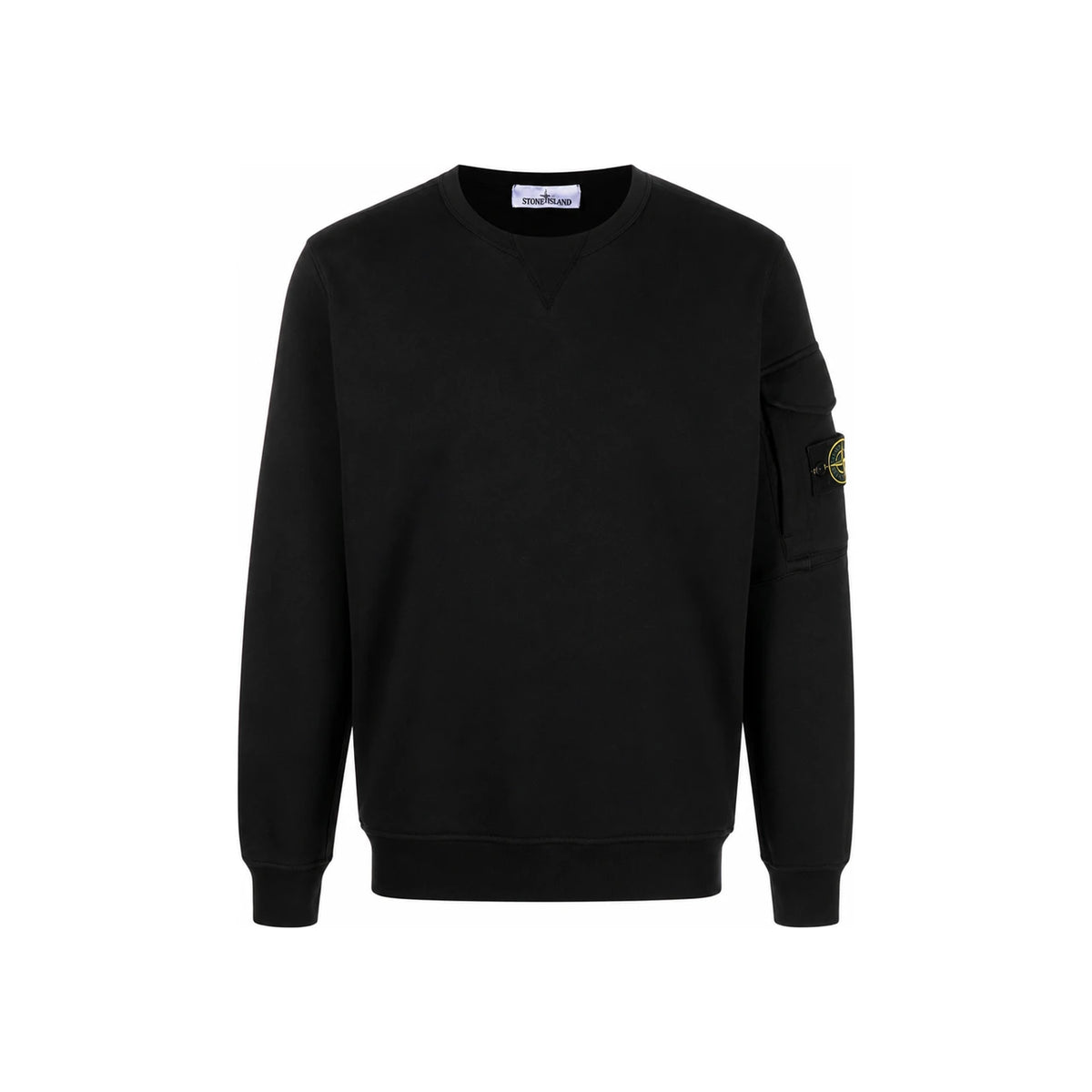 STONE ISLAND Men's Black Logo Patch Pocket Sweatshirt 761561151 V0029