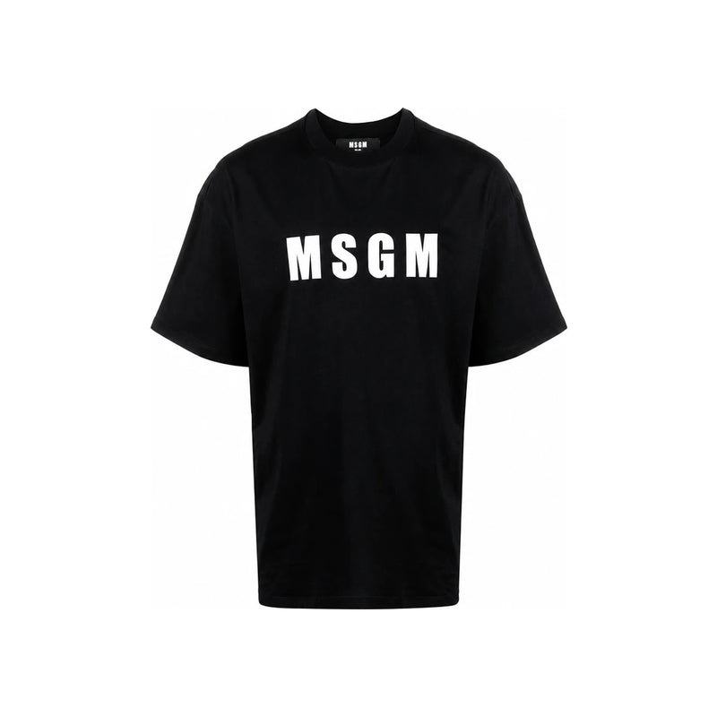 MSGM Black Logo Short Sleeve T-Shirt