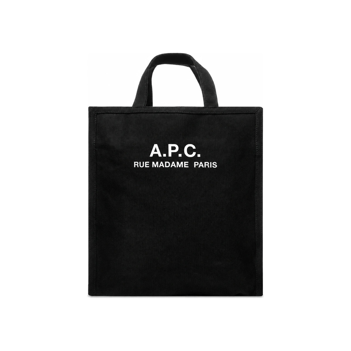 A.P.C. Recycled Cotton Canvas Tote Bag Unisex H61318 LZZ BLACK