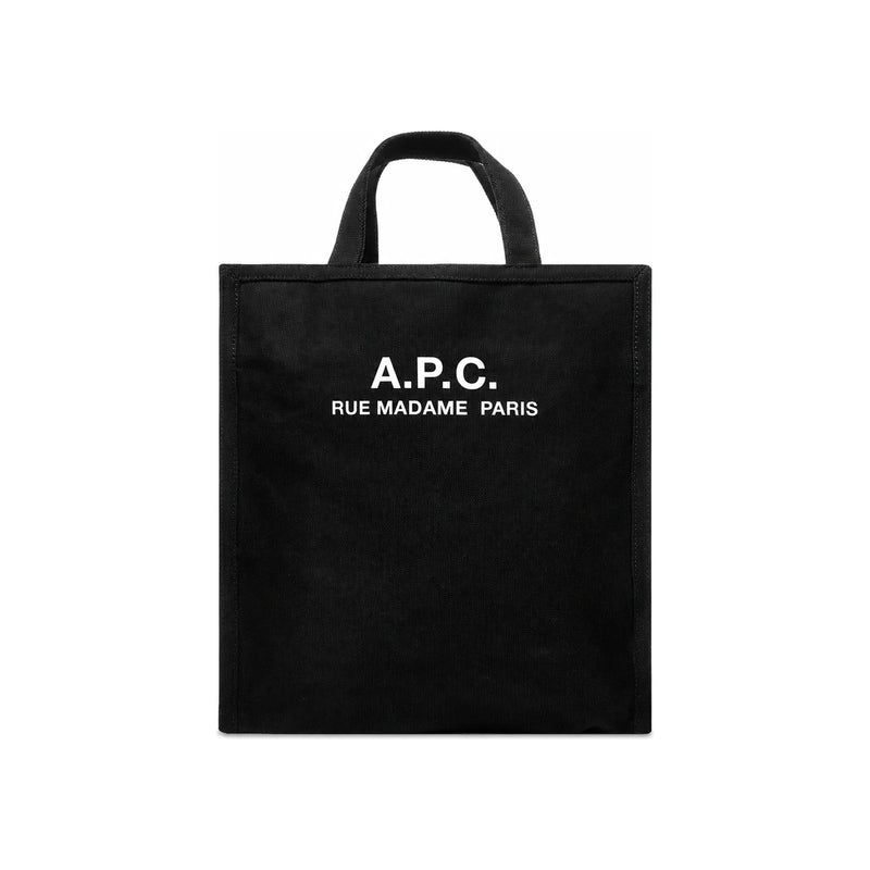 A.P.C. Recycled Cotton Canvas Tote Bag Unisex H61318 LZZ BLACK