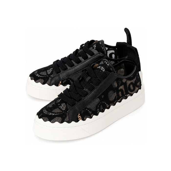 Chloe Lauren Lace Sneakers Black Low-Top
