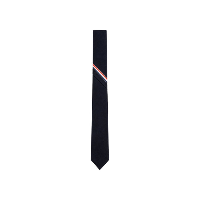 THOM BROWNE Classic Tricolor Selvedge Wool Tie MNL021A F0147 415