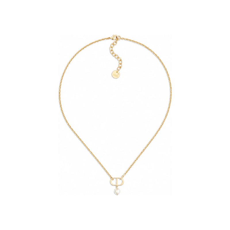 DIOR Gold-Tone Crystal Petit CD Pendant Necklace N1390PTCRS D301