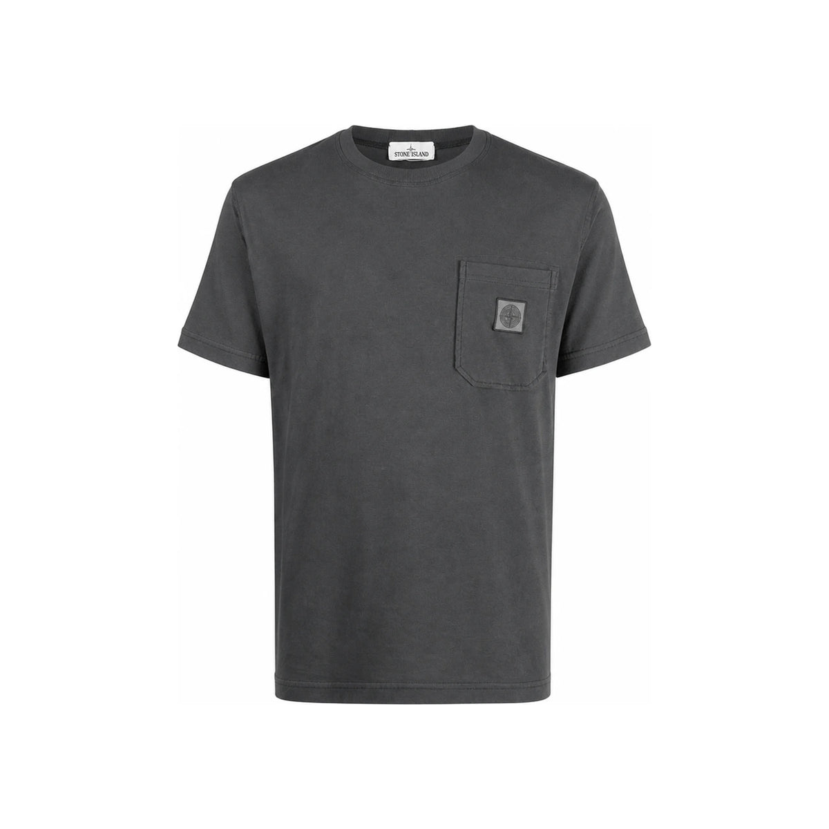 STONE ISLAND Men's Logo Pocket T-Shirt Charcoal 761521957 V0065