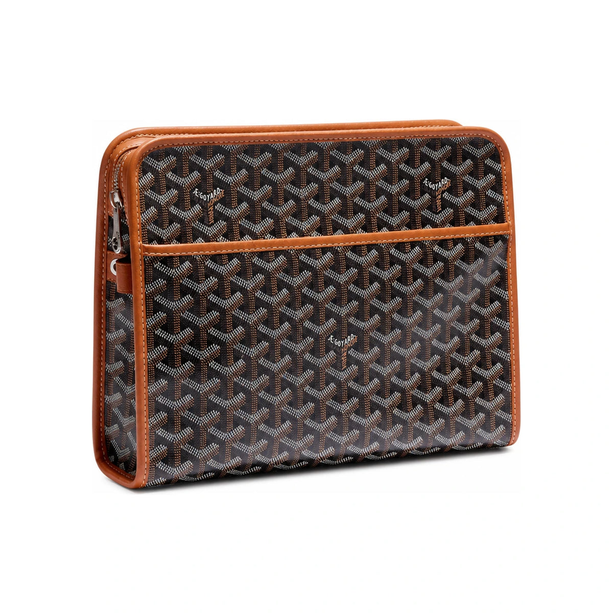 GOYARD Brown Black Tan JOUVENCE GM Women's Clutch Bag