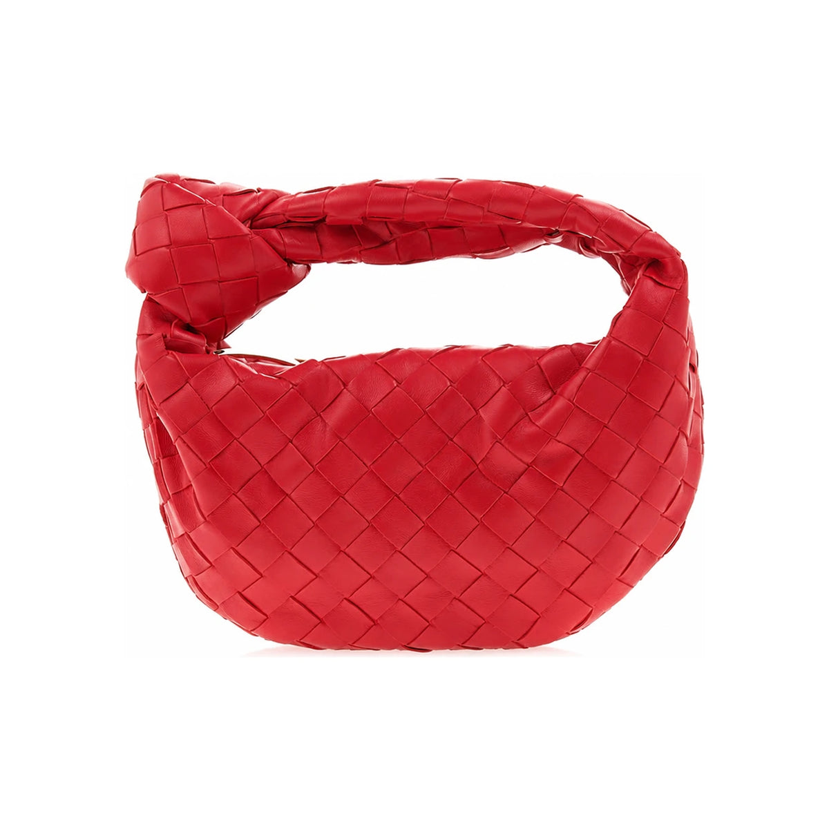 Bottega Veneta Intrecciato Mini Jodie Leather Top Handle Tote Bag Pink