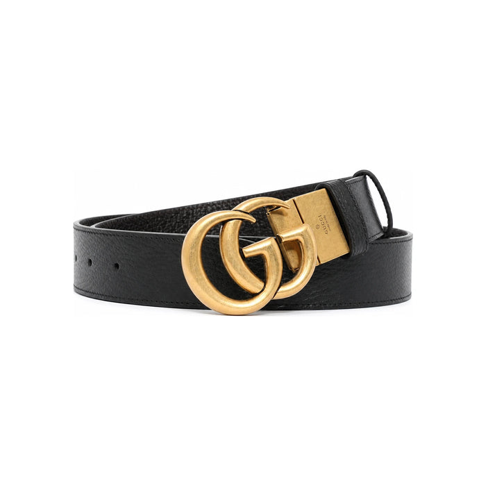 GUCCI Double G Buckle Reversible Leather Men’s Belt Black/Brown