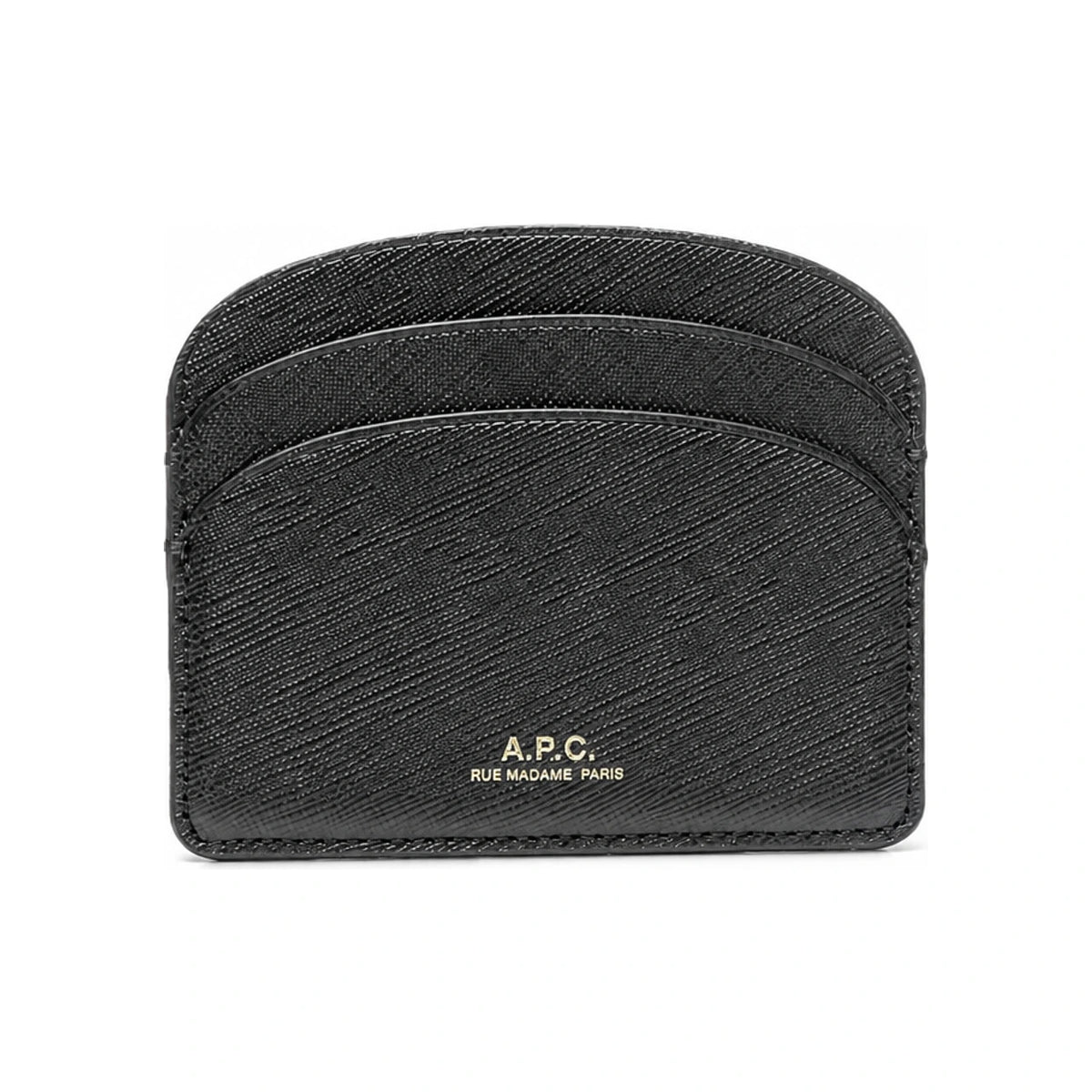 A.P.C. Saffiano Demi-Lune Card Holder Wallet LAGOON
