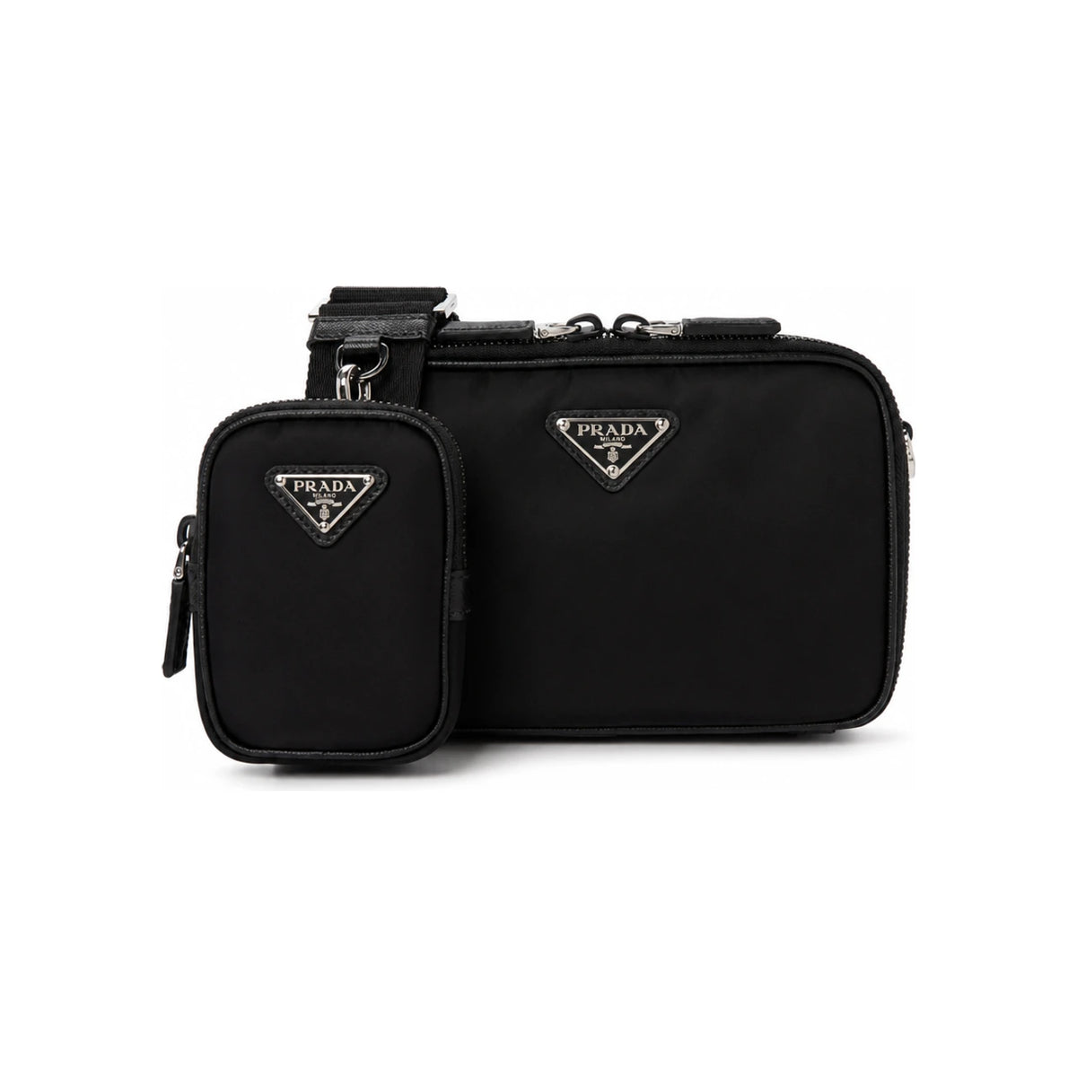 PRADA Men’s Saffiano Leather Crossbody Bag Black Crossbody