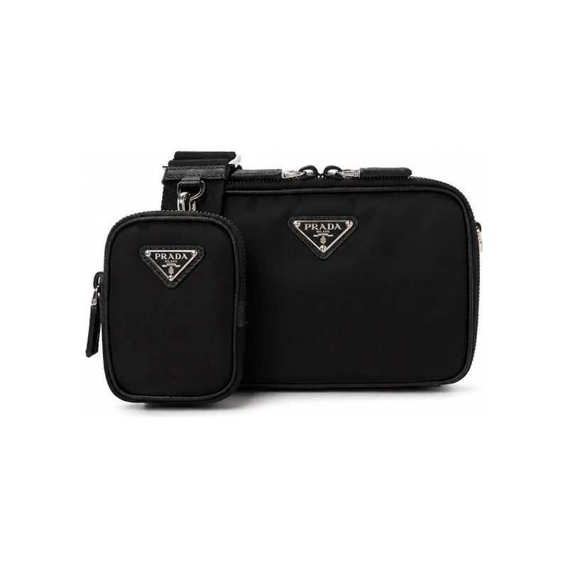 PRADA Men’s Saffiano Leather Crossbody Bag Black Crossbody