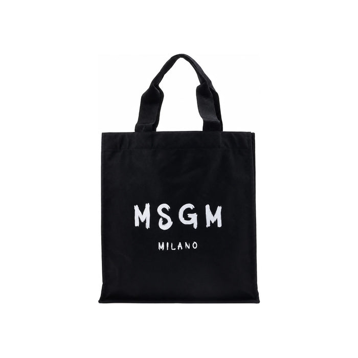 MSGM Milano Logo Tote Bag Black Men's Canvas Tote