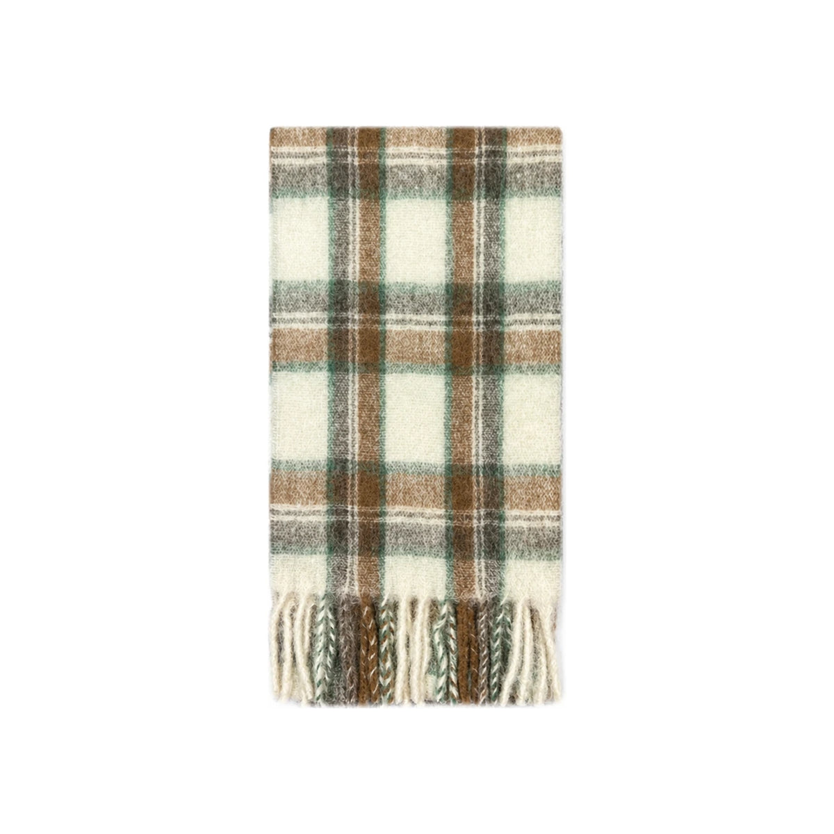A.P.C. Elie Fringe Alpaca Wool Scarf Muffler TAH
