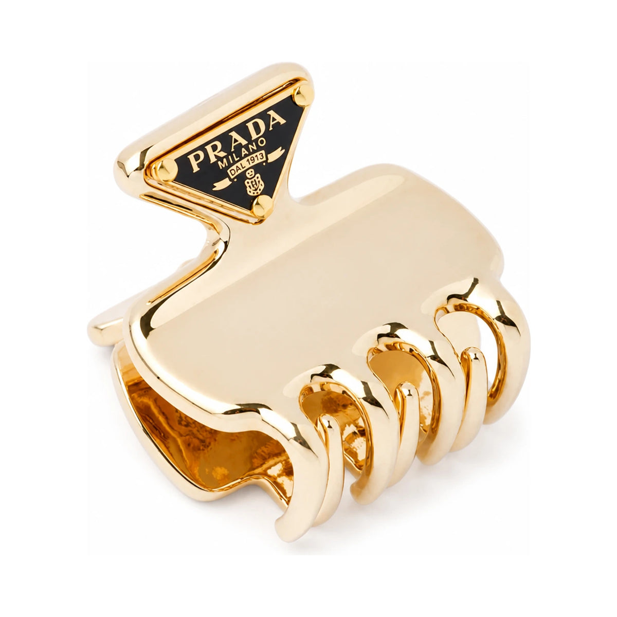 PRADA Logo Enamel Metal Hair Clip for Women