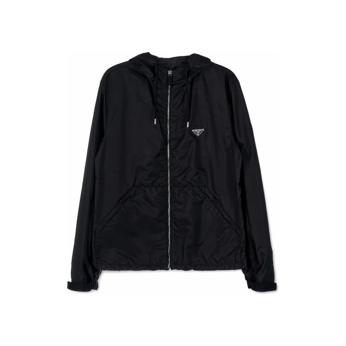 PRADA Re-Nylon Triangle Logo Men’s Jacket Black