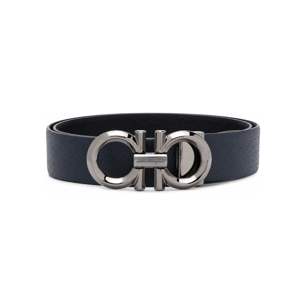 Ferragamo Double Gancini Reversible Leather Belt Black/Brown Men 67 9939 0735908