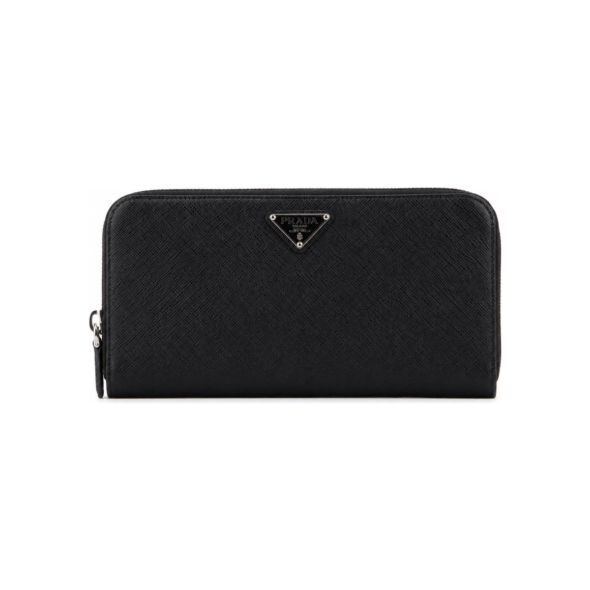 PRADA Saffiano Leather Zip-Around Long Wallet Brown
