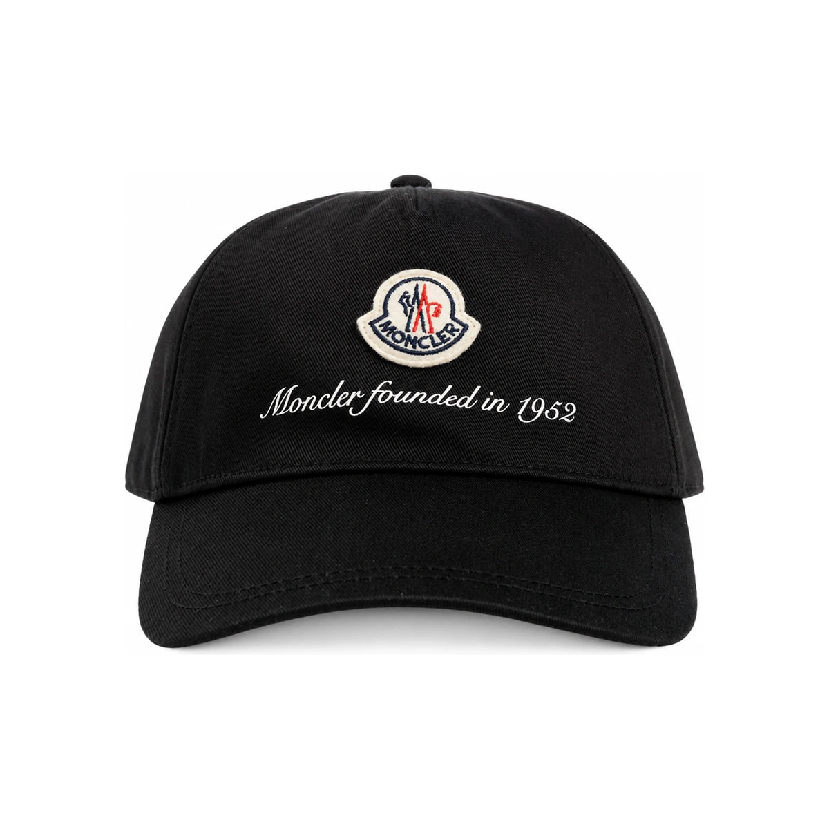 Moncler Logo Patch Printed Black Baseball Cap 3B000 02 0U162 999