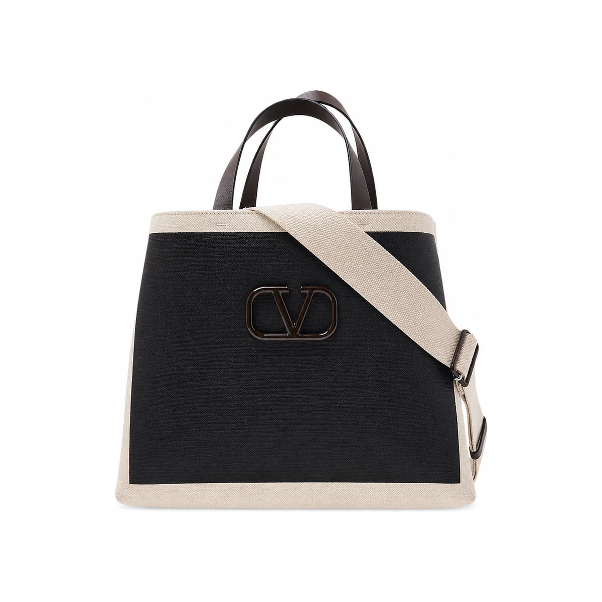 VALENTINO Garavani V-Logo Signature Leather Tote Bag