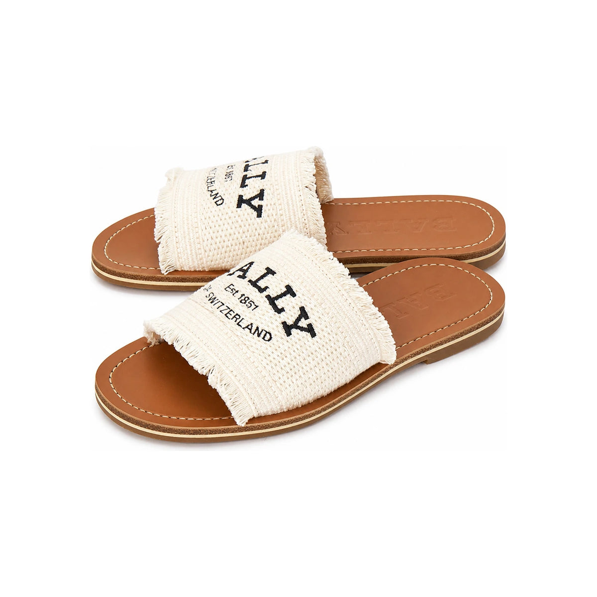 BALLY Bianca Slide Sandals Women’s Flat Black Leather