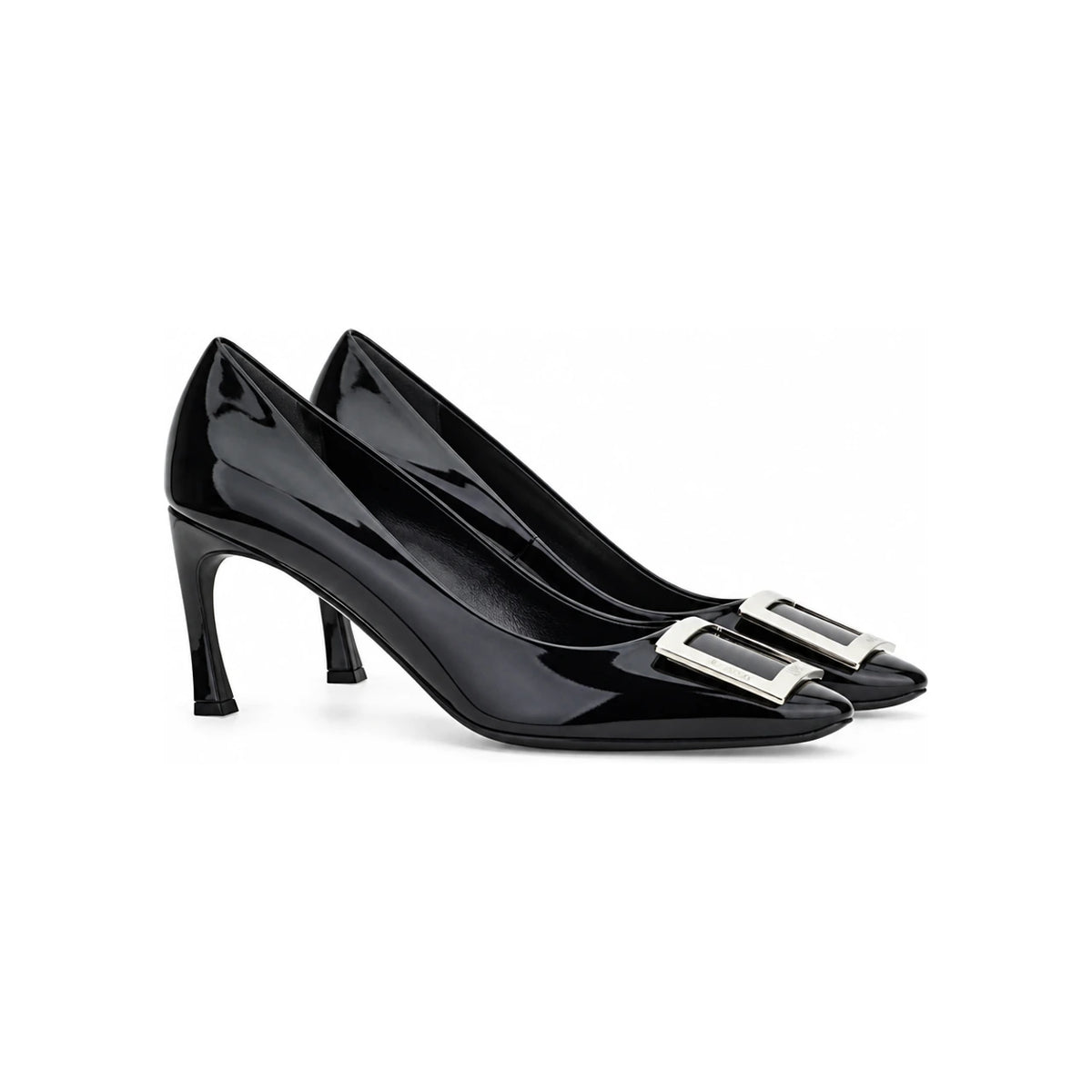 Roger Vivier Belle Vivier Trompette Black Patent Leather Pumps