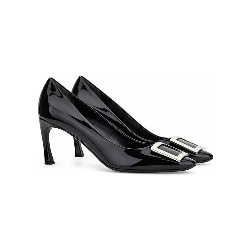 Roger Vivier Belle Vivier Trompette Black Patent Leather Pumps