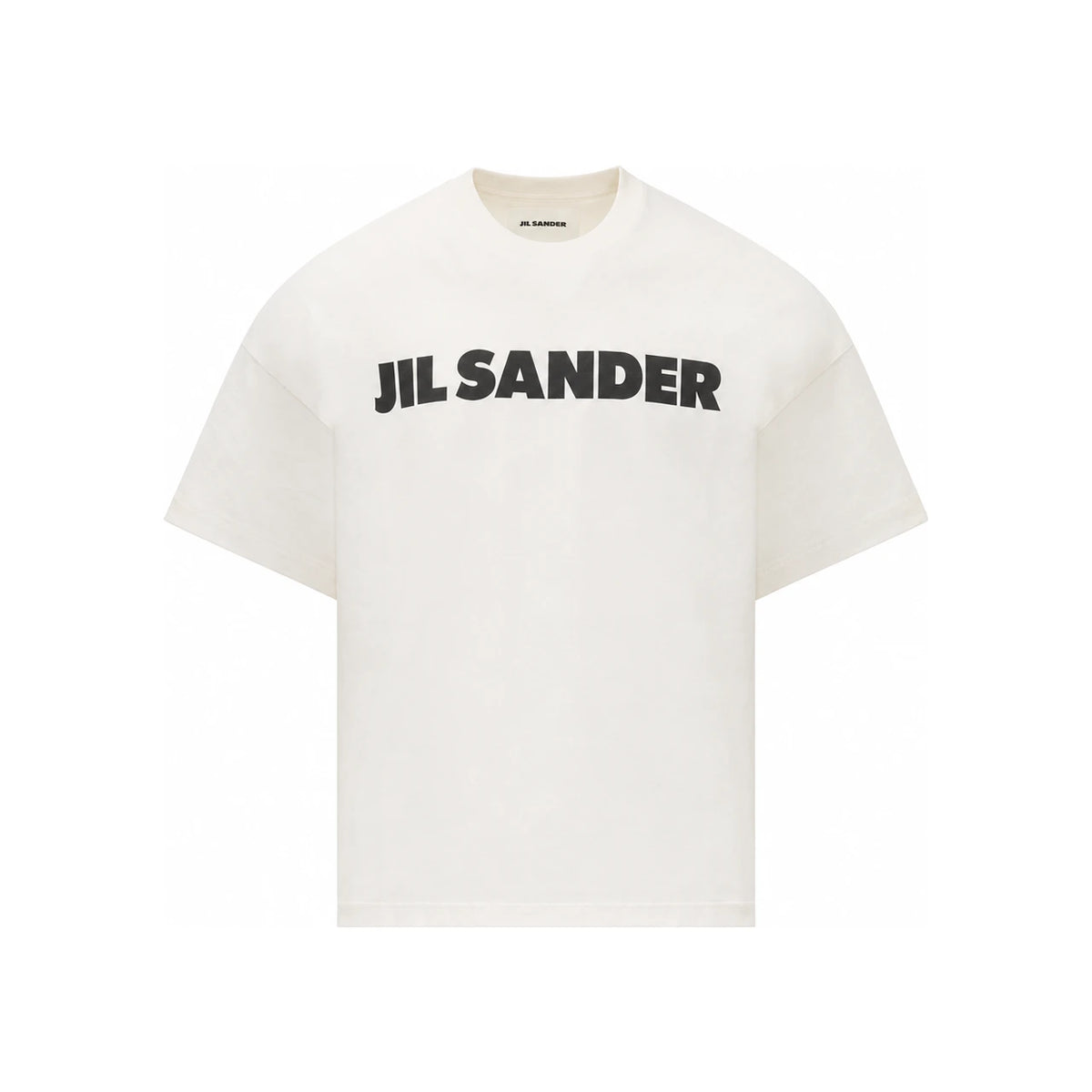 JIL SANDER Logo Short Sleeve T-Shirt for Men White Cotton