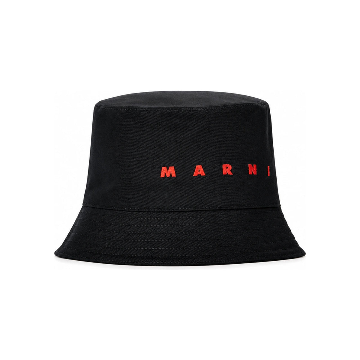 Marni Logo Embroidered Bucket Hat Black Women’s Cap