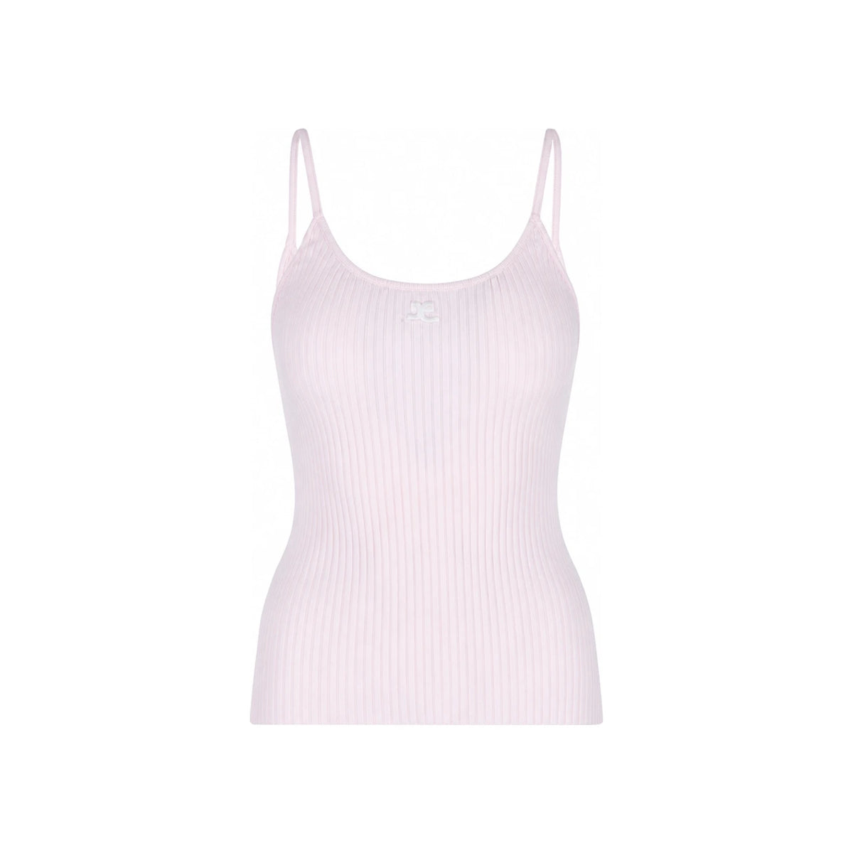 courreges Reedition Logo Pink Sleeveless T-Shirt Women