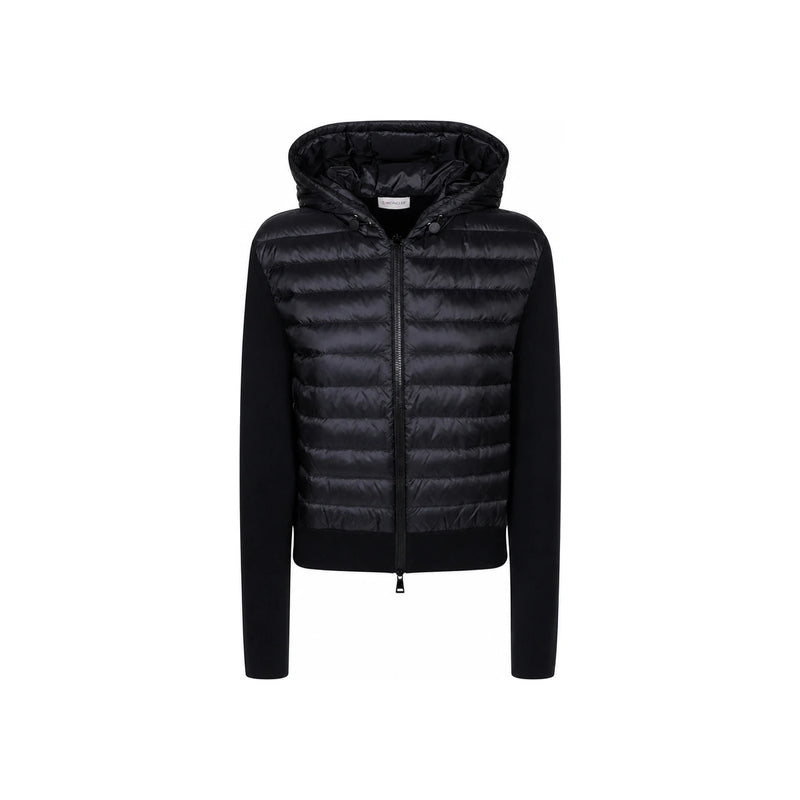 Moncler Women’s Padded Zip-Up Knit Cardigan Black