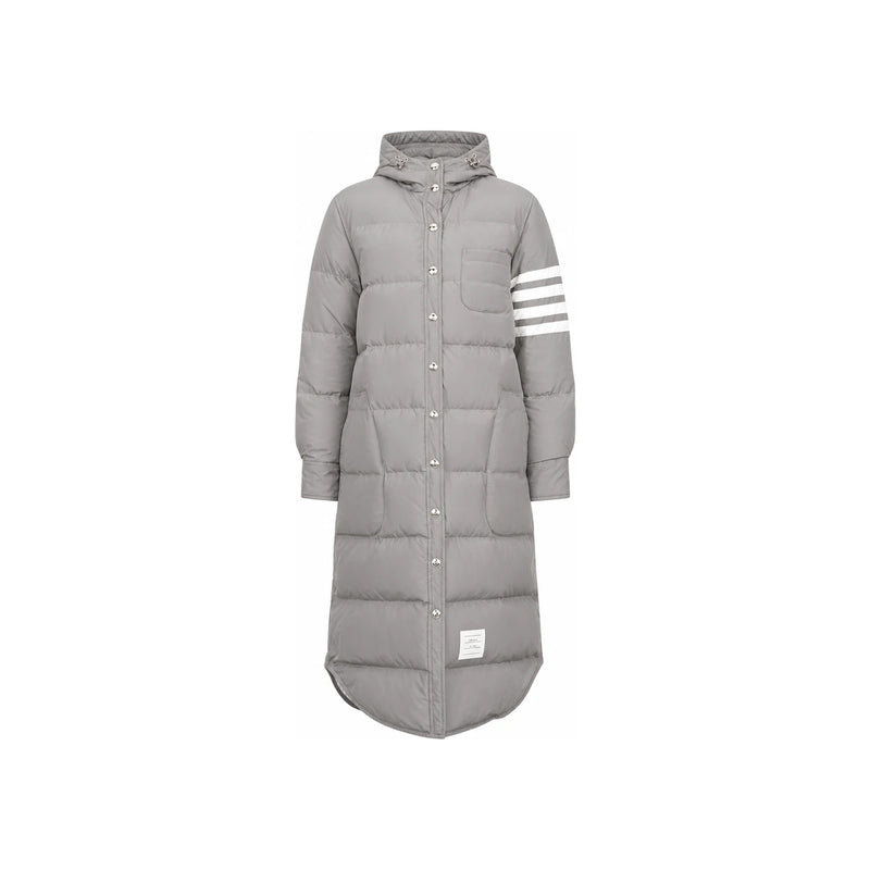 THOM BROWNE 4-Bar Military Goose Down Puffer Coat Gray Women’s