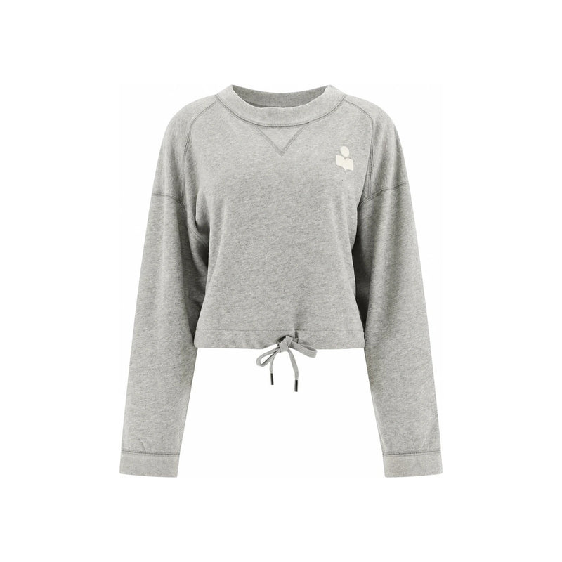 Isabel Marant Gray White MARGO Logo Sweatshirt