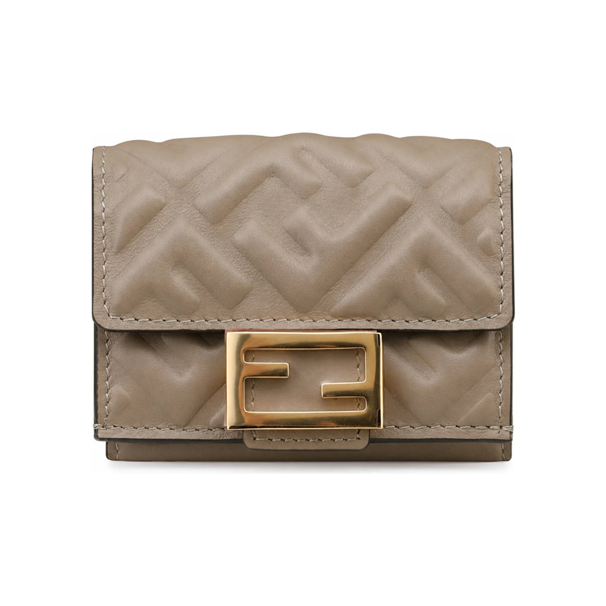FENDI Baguette Micro Trifold Leather Wallet