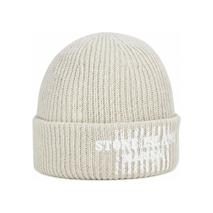 STONE ISLAND Marina Logo Embroidered Wool Knit Beanie