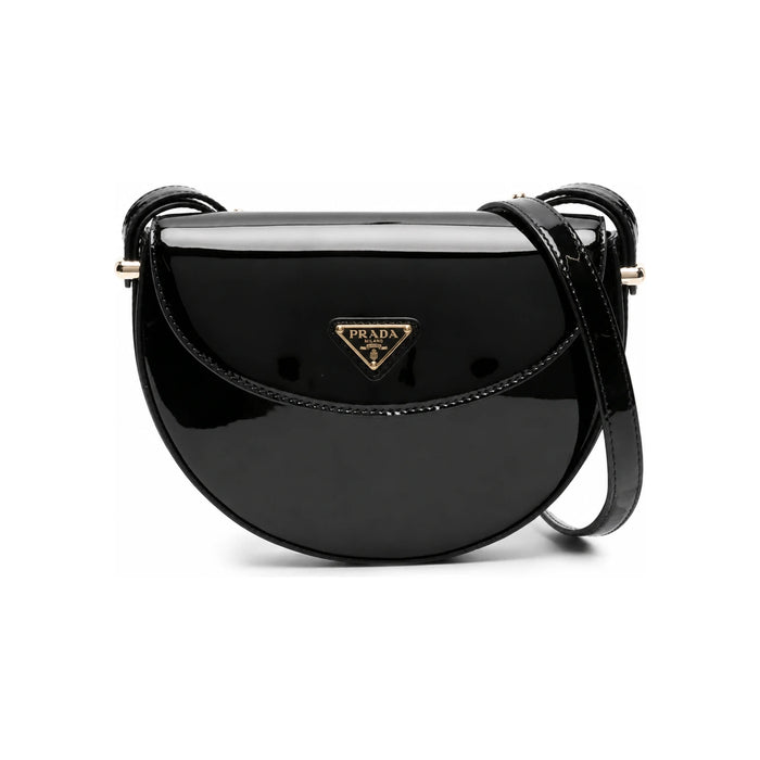 PRADA Patent Leather Shoulder Bag Black Women’s