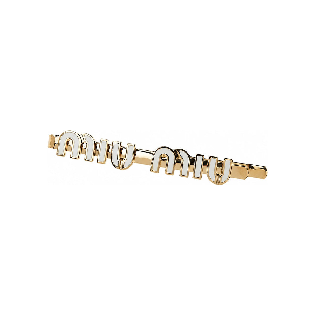 Miu Miu Logo Enamel Hair Clip for Women 5IF146 2F6T F0009
