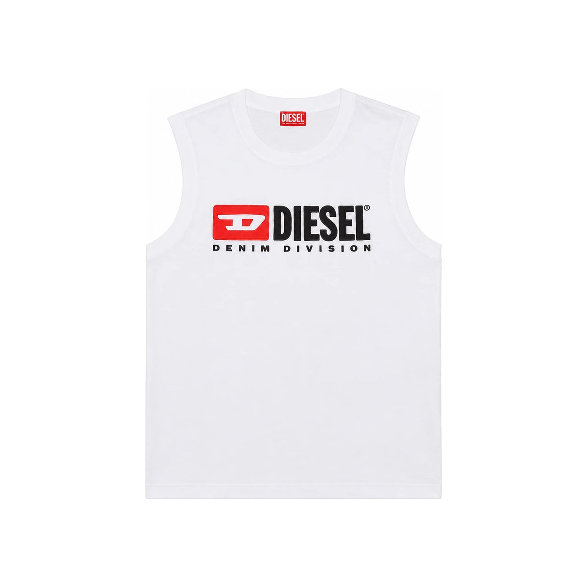 DIESEL Black Cotton Sleeveless T-Shirt