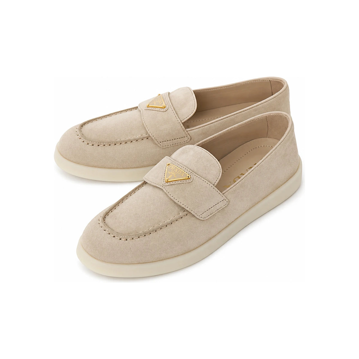 PRADA Women's Patent Leather Triangle Logo Loafers 1D222N 069 F0009