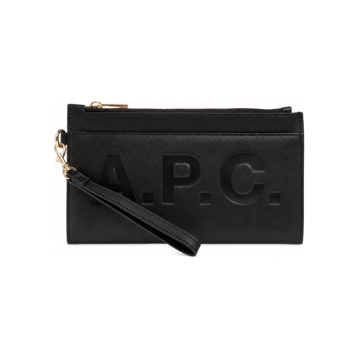 A.P.C. Market Pouch Clutch Bag Black Canvas