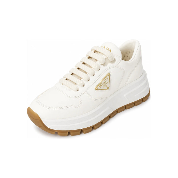 PRADA Leather Low-Top Sneakers White