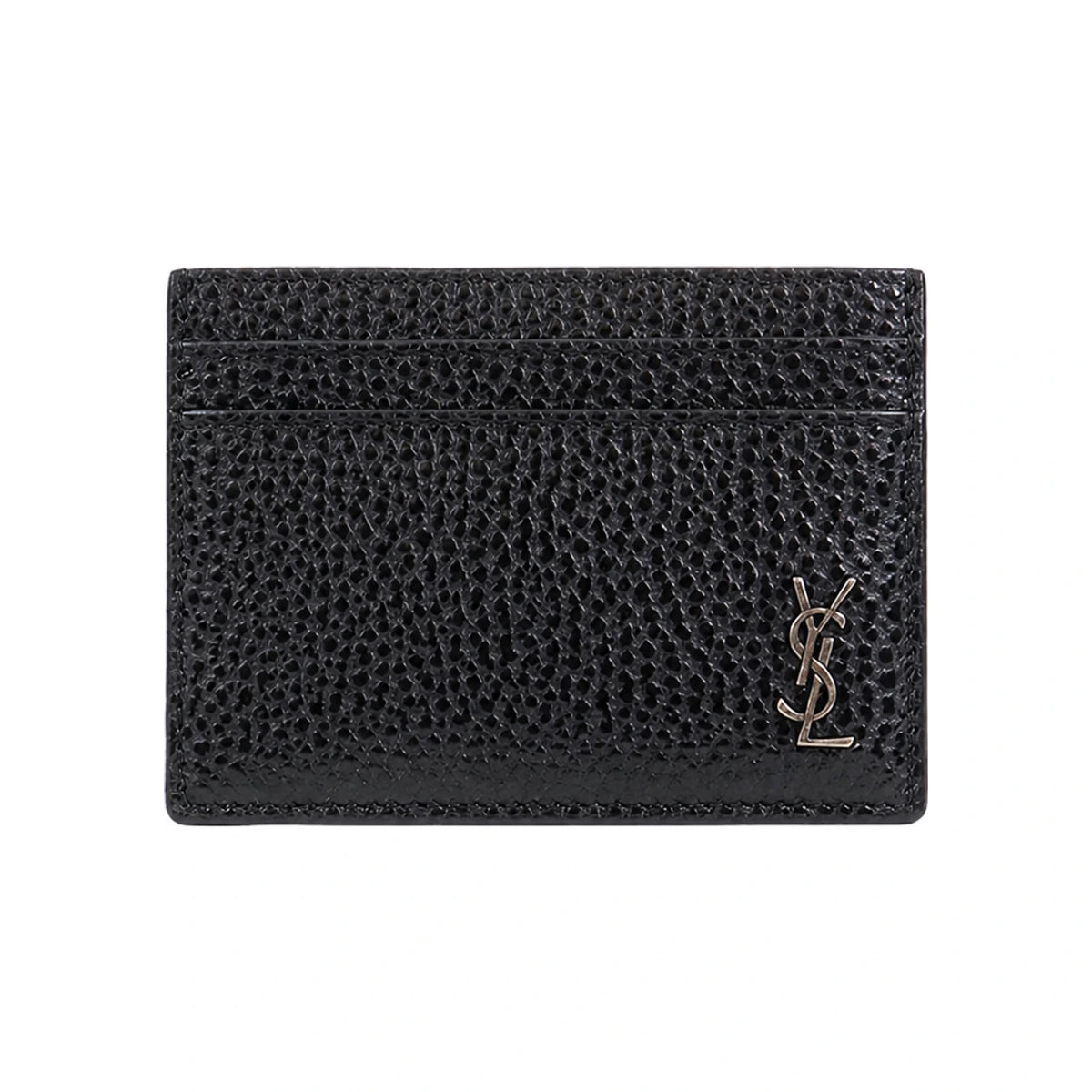 Saint Laurent Cassandra Black Leather Card Holder