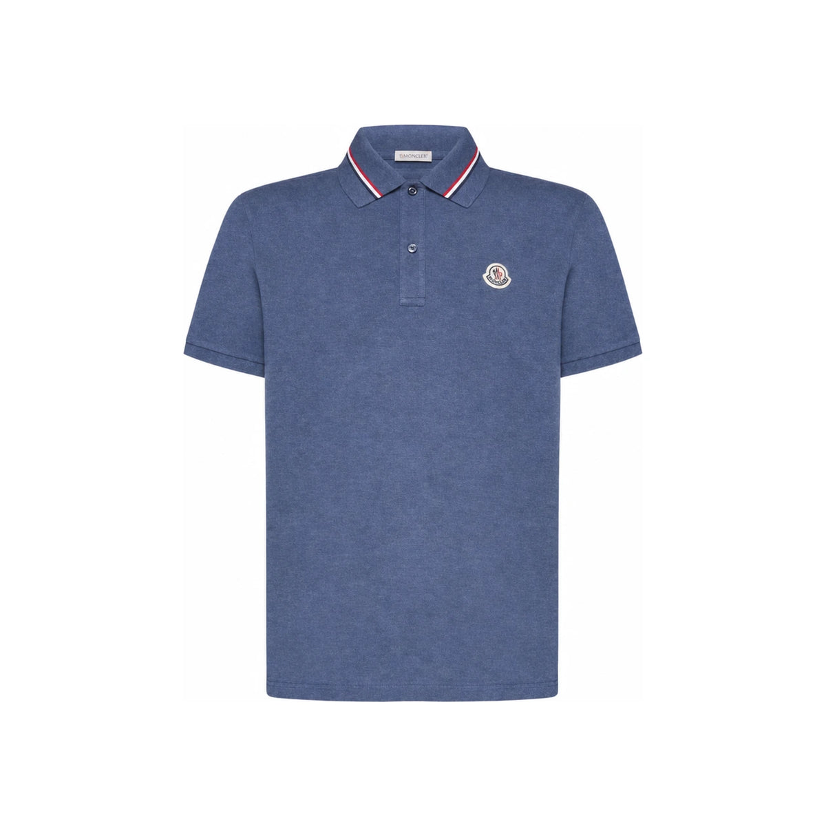 Moncler Men’s Polo Short Sleeve T-Shirt Navy Cotton