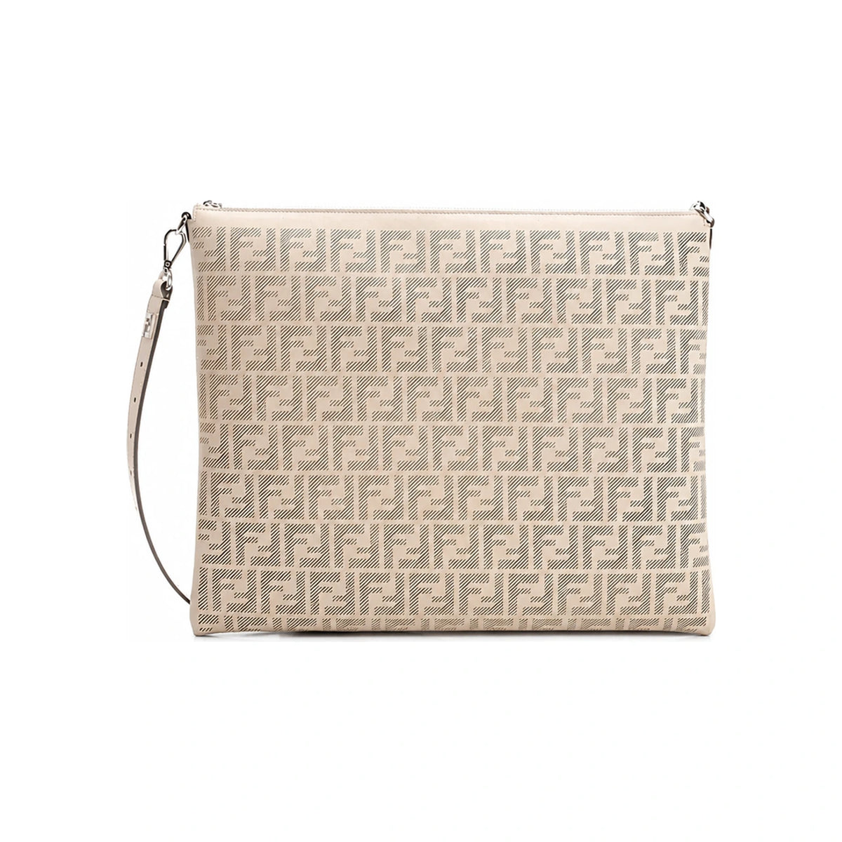 FENDI After FF Shoulder Bag Crossbody Bag Black Leather