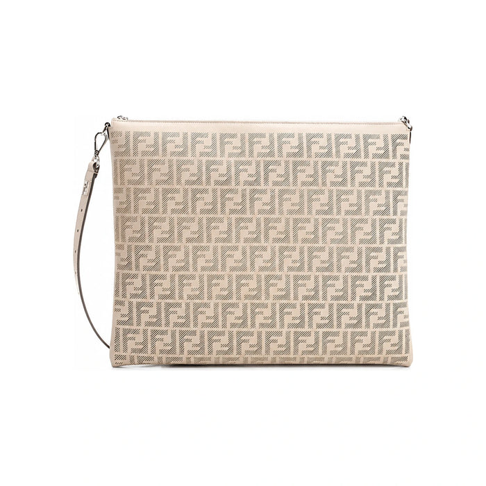 FENDI After FF Shoulder Bag Crossbody Bag Black Leather