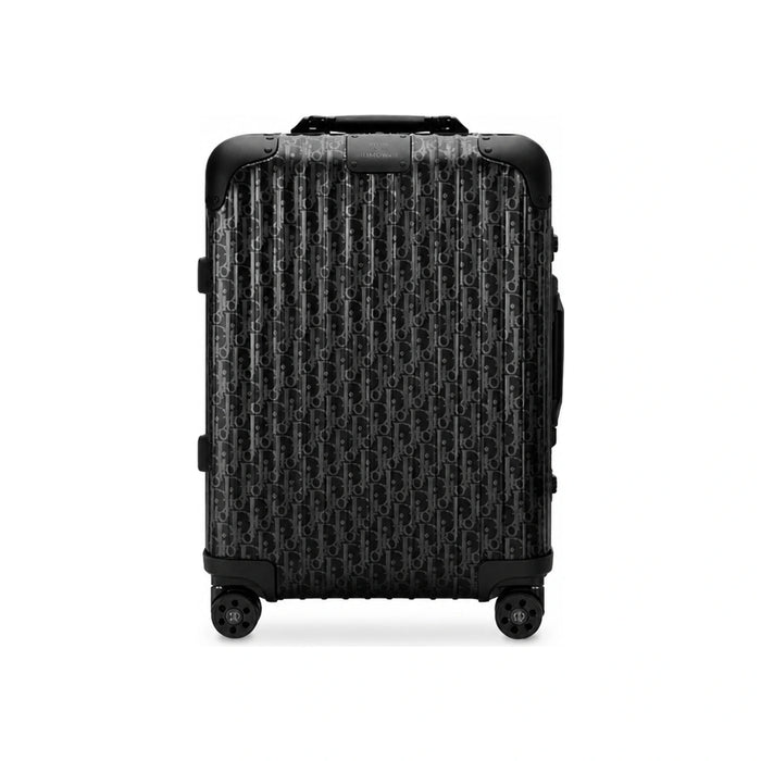 DIOR Black Dior Oblique Aluminum Carry-On Suitcase