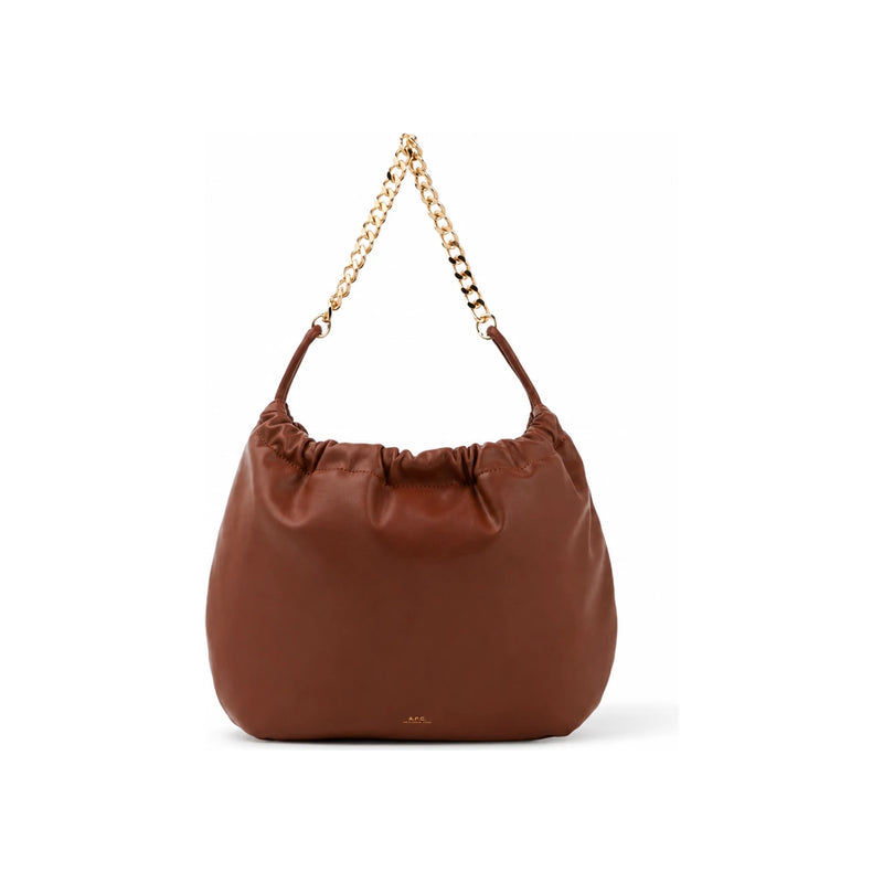 A.P.C. Ninon Chain Shoulder Bag Crossbody Black Leather