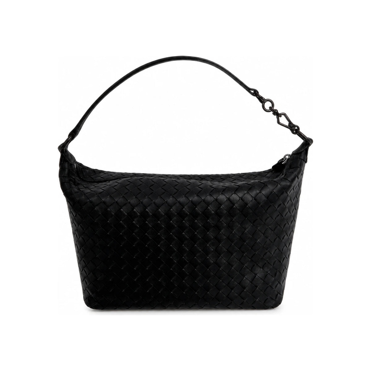 Bottega Veneta Intrecciato Small Shoulder Bag Black