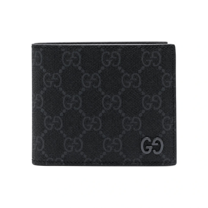GUCCI GG Supreme Men's Bifold Wallet Black